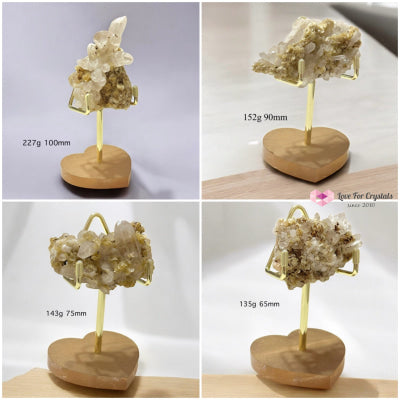 Golden Mica in Quartz Cluster with Stand (Brazil) Crystals