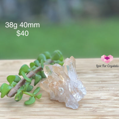 Golden Quartz Cluster With Hematite (Brazil) 38G 40Mm