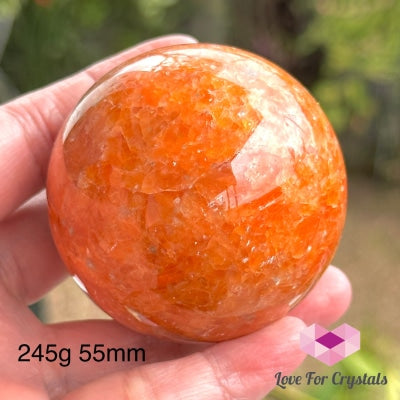 Golden Sunstone Sphere (Madagascar) 245G 55Mm Polished Crystals