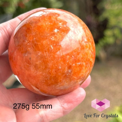 Golden Sunstone Sphere (Madagascar) 275G 55Mm Polished Crystals