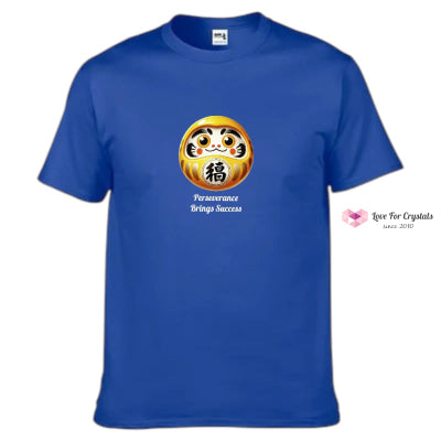 Golden Wish Granting Daruma (Shirts of Fortune) by Fort M Treasures Navy Blue S