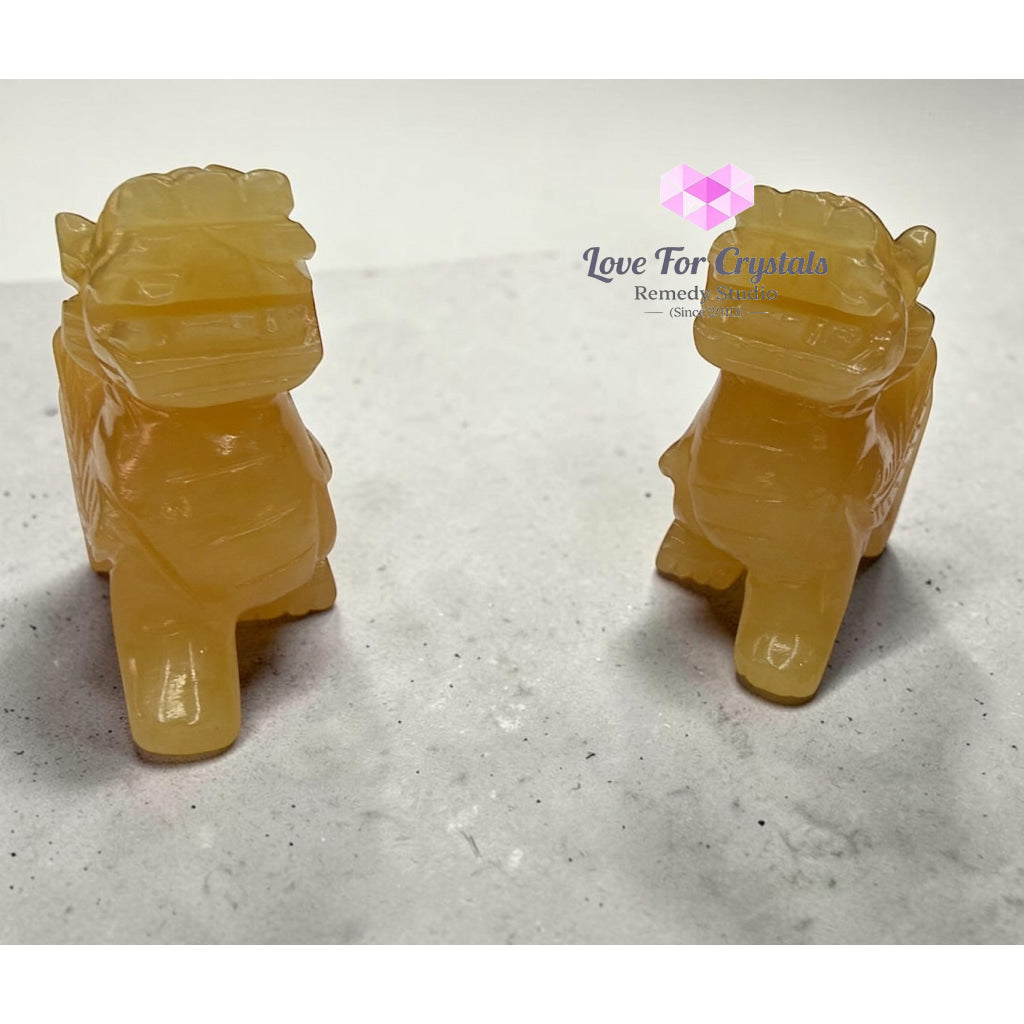 Golden Yellow Jade Calcite Pixiu (4” 6” & 8”) - Jade
