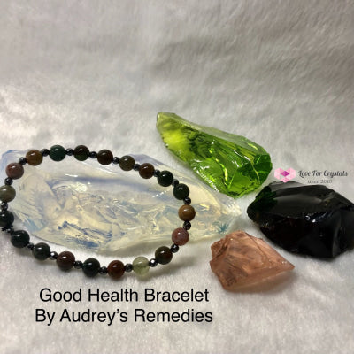 Good Health Bracelet By Audreys Remedies (Bloodstone & Hematite) Remedy Bracelets