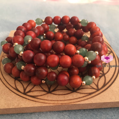 Good Luck Bracelet (Raja Kayu Aventurine & 14K Gold-Filled Beads)6Mm Beads Remedy Bracelets