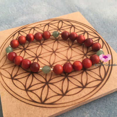 Good Luck Bracelet (Raja Kayu Aventurine & 14K Gold-Filled Beads)6Mm Beads Remedy Bracelets