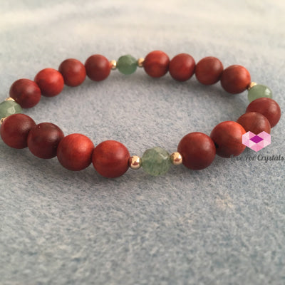 Good Luck Bracelet (Raja Kayu Aventurine & 14K Gold-Filled Beads)6Mm Beads Remedy Bracelets