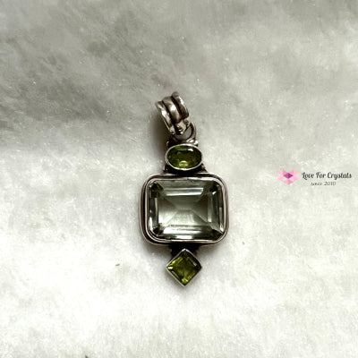 Green Amethyst 925 Silver Pendant