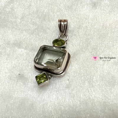 Green Amethyst 925 Silver Pendant