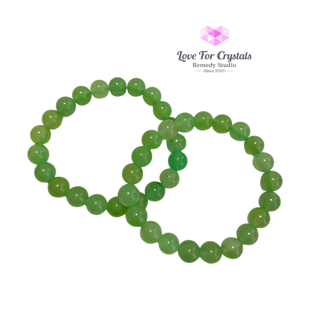 Green Aventurine Crystal Bracelet (Good Luck) 8Mm Energy