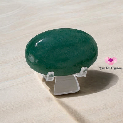 Green Aventurine Palm Stone with Stand 50mm (Luck & Renewal) Pre-coded activated 50mm Random Piece Aventurine