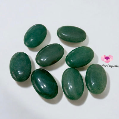 Green Aventurine Palm Stone with Stand 50mm (Luck & Renewal) Pre-coded activated 50mm Random Piece Aventurine