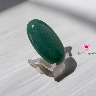 Green Aventurine Palm Stone with Stand 50mm (Luck & Renewal) Pre-coded activated 50mm Random Piece Aventurine