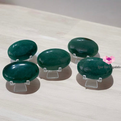 Green Aventurine Palm Stone with Stand 50mm (Luck & Renewal) Pre-coded activated 50mm Random Piece Aventurine