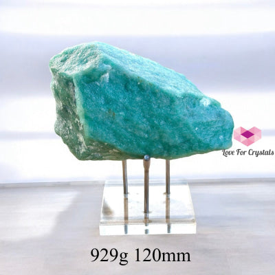 Green Aventurine Raw (FAST MONEY PRE-ACTIVATED STONE) with Acrylic stand 929g 120mm Raw crystals