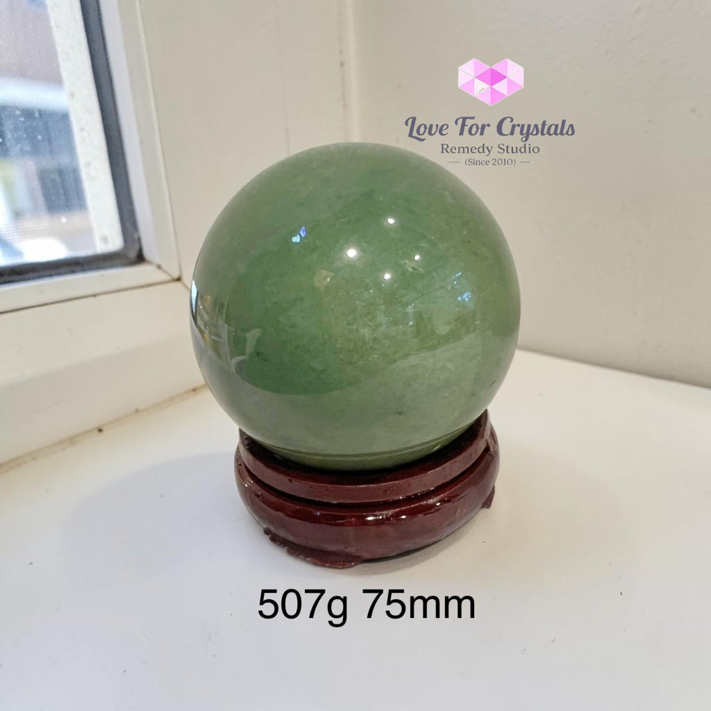 Green Aventurine Sphere (Orb of Fortune & Luck) Brazil - 507g 75mm - Crystal spheres