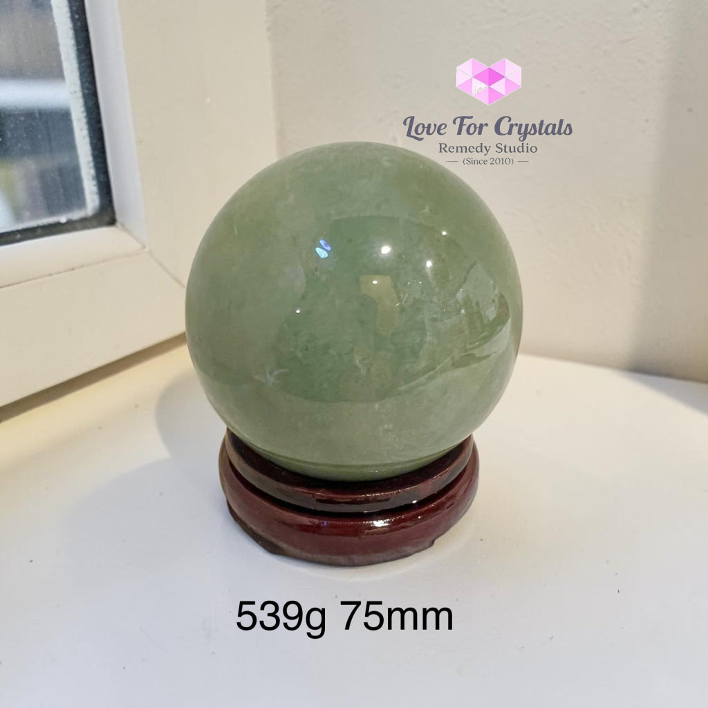 Green Aventurine Sphere (Orb of Fortune & Luck) Brazil - 539g 75mm - Crystal spheres