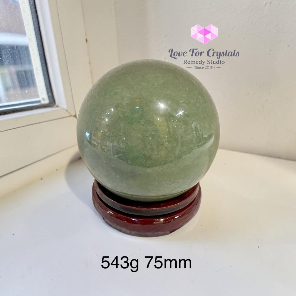 Green Aventurine Sphere (Orb of Fortune & Luck) Brazil - 543g 75mm - Crystal spheres