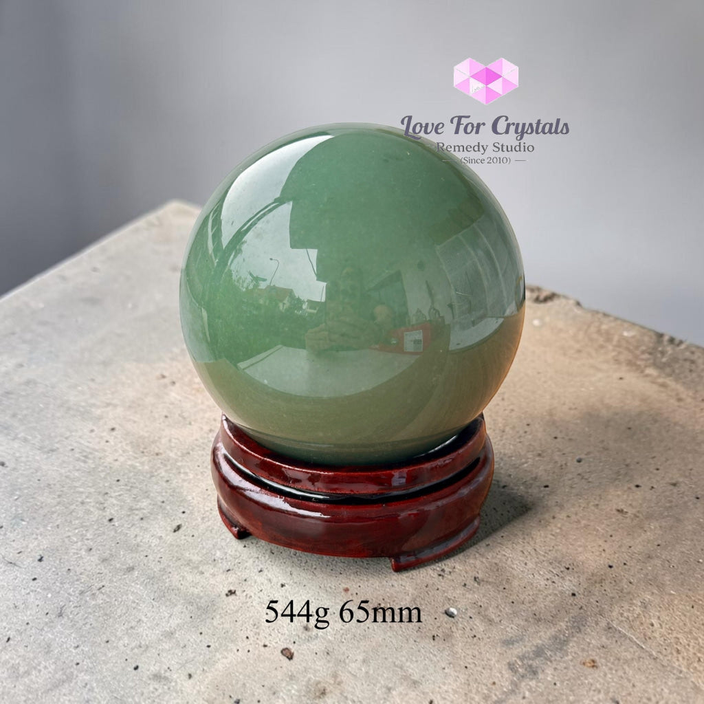 Green Aventurine Sphere (Orb of Fortune & Luck) - 544g 65mm - Crystal spheres