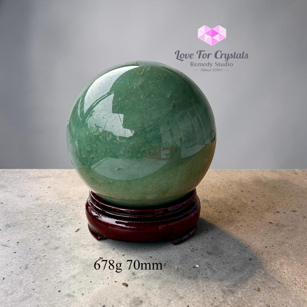 Green Aventurine Sphere (Orb of Fortune & Luck) - 678g 70mm - Crystal spheres