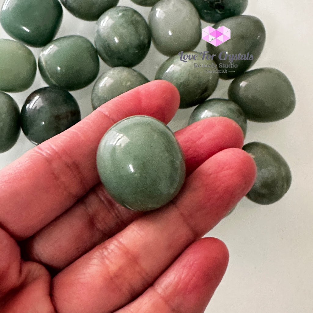 Green Aventurine Tumbled Stone 20-30mm, Luck & Fortune - Random Piece - Tumbled Stones