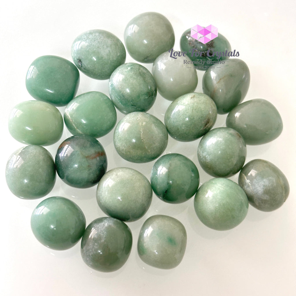 Green Aventurine Tumbled Stone 20-30mm, Luck & Fortune - Random Piece - Tumbled Stones
