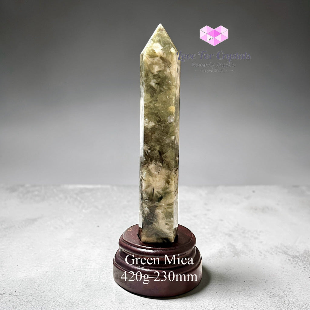 Green Mica Anchor Tower Pointer (Encoded & Activated) 420g 230mm Polished points