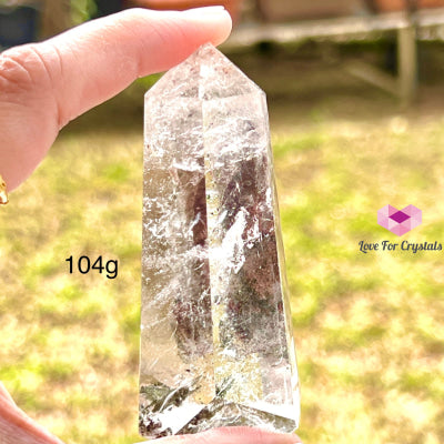 Green Phantom Quartz Points Brazil Crystal