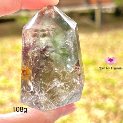Green Phantom Quartz Points Brazil Crystal