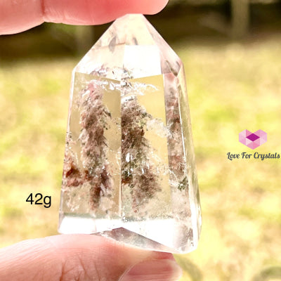 Green Phantom Quartz Points Brazil Crystal