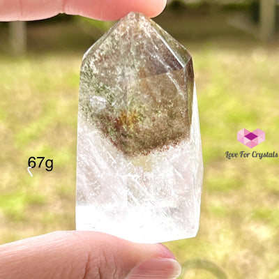 Green Phantom Quartz Points Brazil Crystal