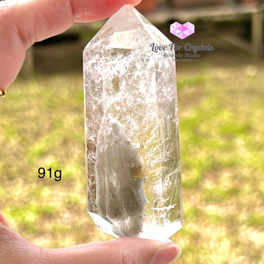 Green Phantom Quartz Points Brazil Crystal