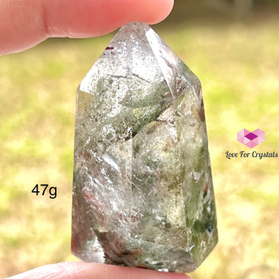 Green Phantom Quartz Points Brazil Crystal