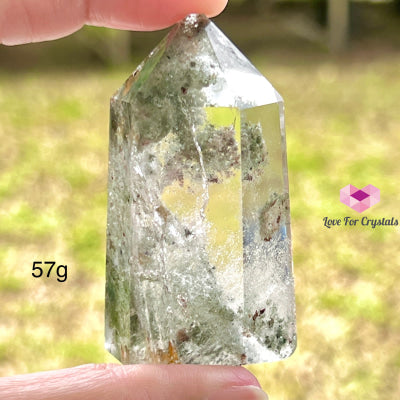 Green Phantom Quartz Points Brazil Crystal
