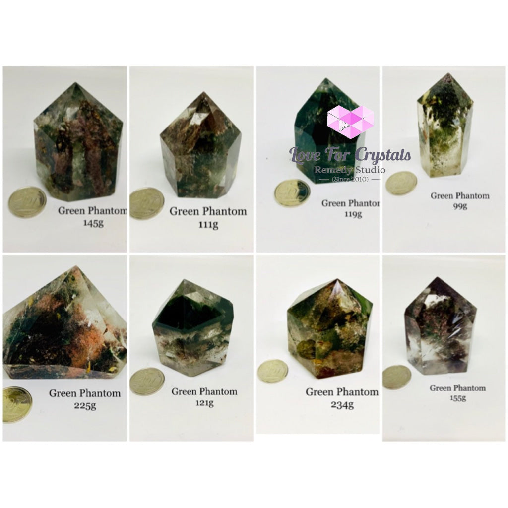 Green Phantom Quartz Points Chlorite