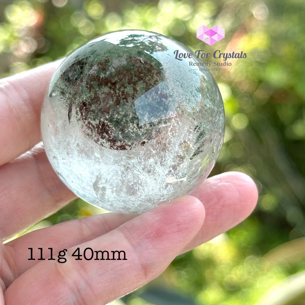 Green Phantom Quartz Sphere (Aaa) 111G 40Mm