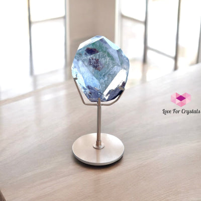 Green & Red Phantom Quartz Free Form Premium Grade Pre-Activated Sacred Abundance (with Stand) 90mm Crystal polished