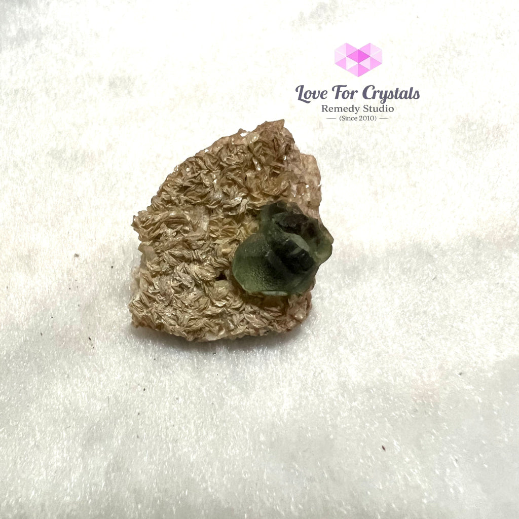 Green Tourmaline In Mica Rock Matrix
