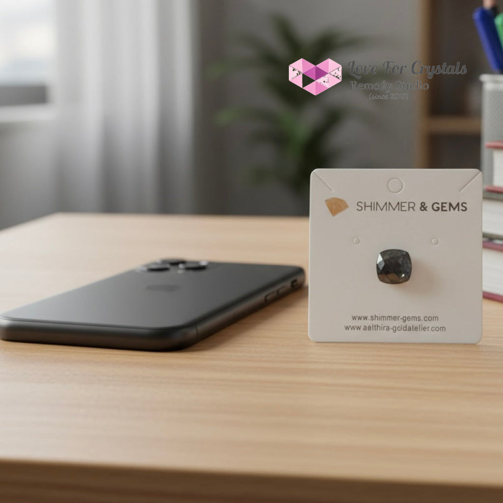 Hypersthene Wealth Magnet Phone Stick-On (12x12mm) 12x12mm Hypersthene