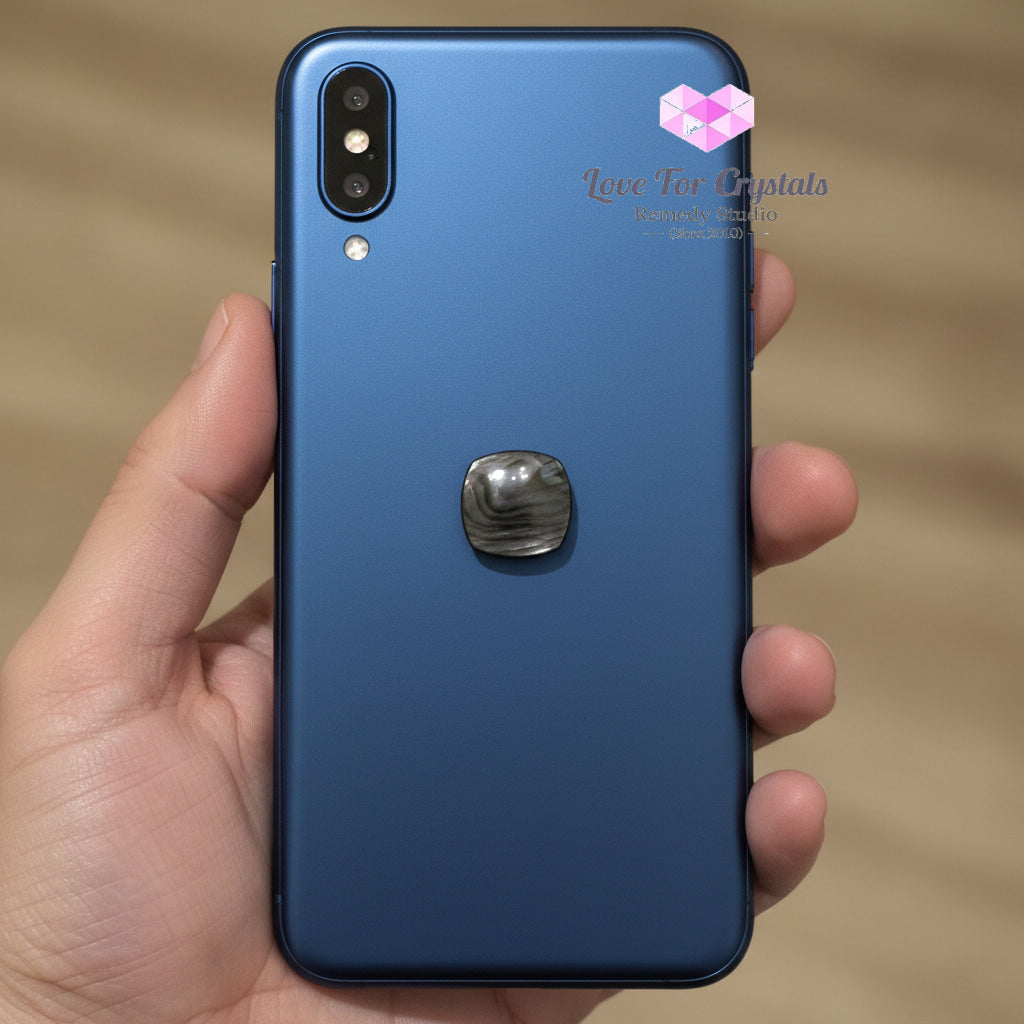 Hypersthene Wealth Magnet Phone Stick-On (12x12mm) 12x12mm Hypersthene