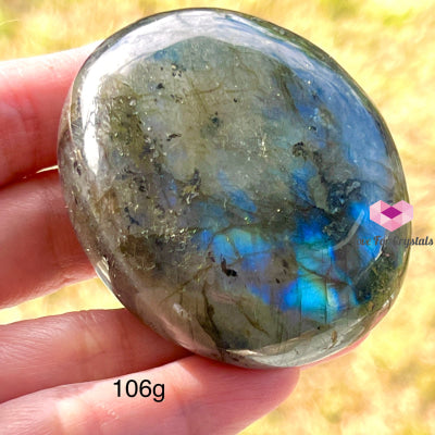 Labradorite Palm Stone 106G 55Mm Crystal Points