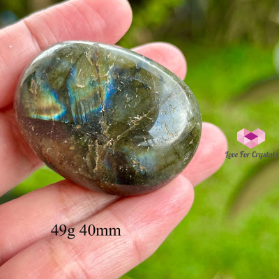 Labradorite Palm Stone (Madagascar) 49G 40Mm Crystal Points