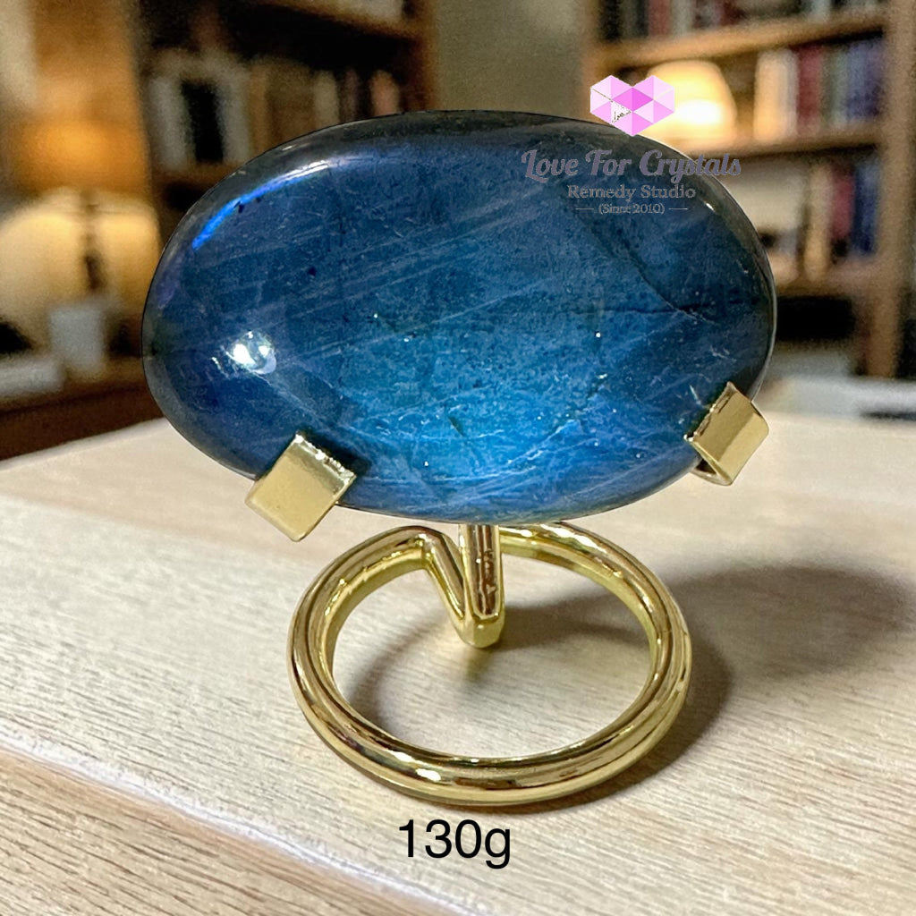 Labradorite Palm Stone with stand (50-70mm) - Labradorite