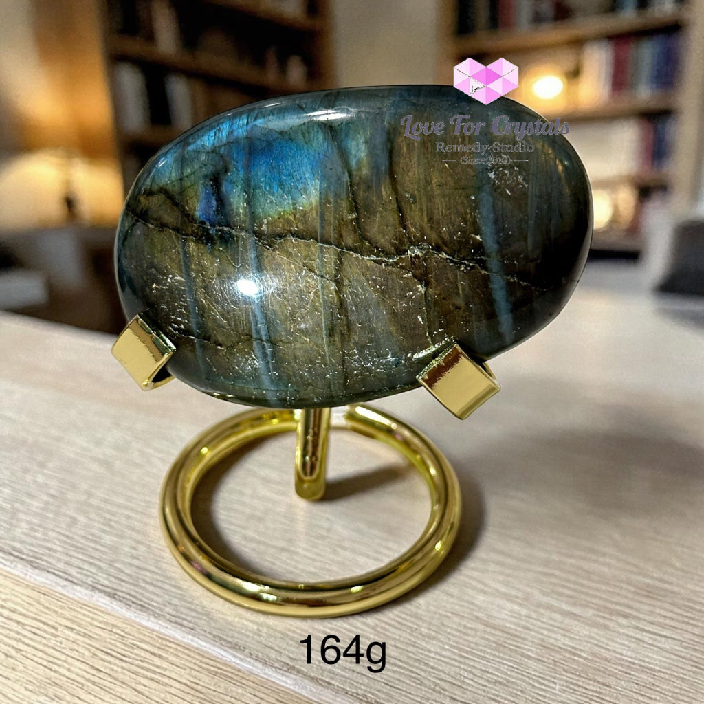 Labradorite Palm Stone with stand (50-70mm) - Labradorite