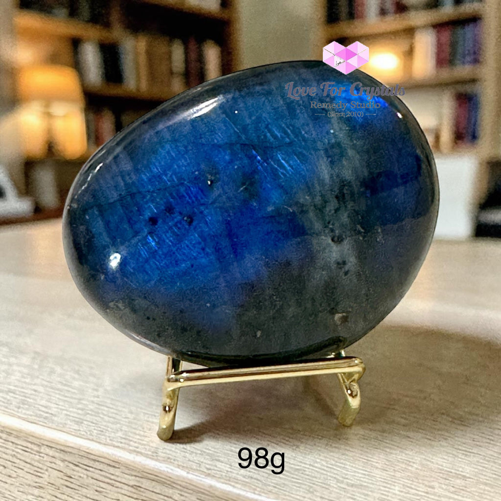 Labradorite Palm Stone with stand (50-70mm) - Labradorite