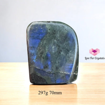 Labradorite Slab (Aura Renewal) with Blue Flashes Pre-Coded & Activated 297g 70mm Labradorite