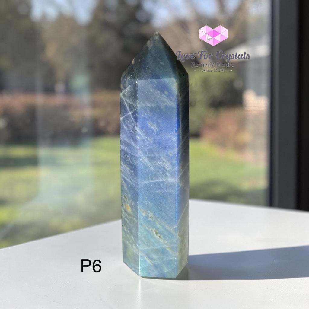 Labradorite Tower with Flash (Madagascar) 75-90mm - Photo 6 - Labradorite