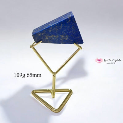 Lapis Lazuli Free form (Manifestation Anchor) pre-coded activated with elegant stand 109g 65mm Lapis Lazuli