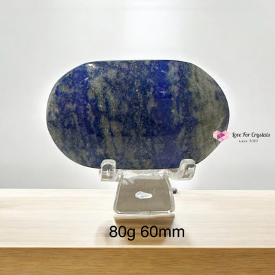 Lapis Lazuli Palms on Acrylic Stands (Success Activator) pre-coded activated (60mm) P6 (80g) Lapis Lazuli