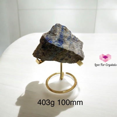 Lapis Lazuli Raw (MANIFESTATION MASTER PRE-ACTIVATED STONE) with Acrylic Stand 403g 100mm Raw crystals
