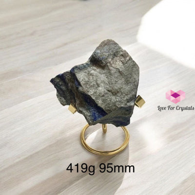 Lapis Lazuli Raw (MANIFESTATION MASTER PRE-ACTIVATED STONE) with Acrylic Stand 419g 95mm Raw crystals